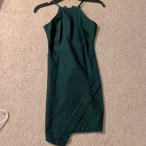 Forest green / blue halter dress. makes you look real good. size 2/ s.